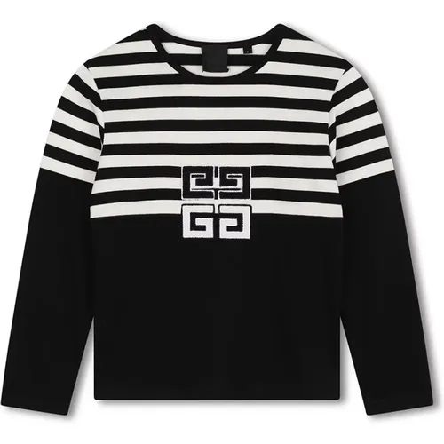 Kinder Schwarz Langarm T-Shirt 4G Motiv - Givenchy - Modalova