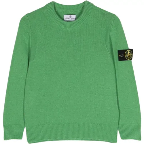 Grüner Pullover mit Logoärmel - Stone Island - Modalova