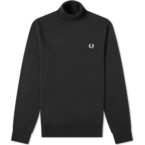 Cozy Roll Neck Knit in , male, Sizes: S, M, XL, L - Fred Perry - Modalova