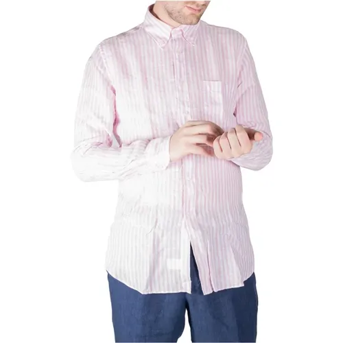 Larga linen shirt , male, Sizes: L - Xacus - Modalova