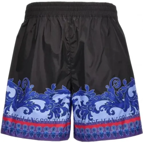 Bedruckte Shorts mit elastischem Bund Regular Fit , Herren, Größe: L - Versace - Modalova