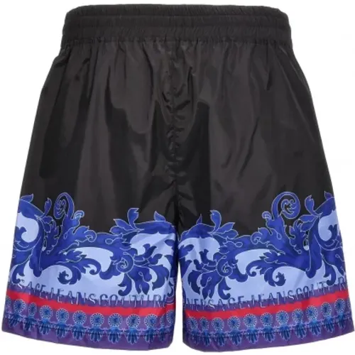 Bedruckte Shorts mit elastischem Bund Regular Fit , Herren, Größe: M - Versace - Modalova