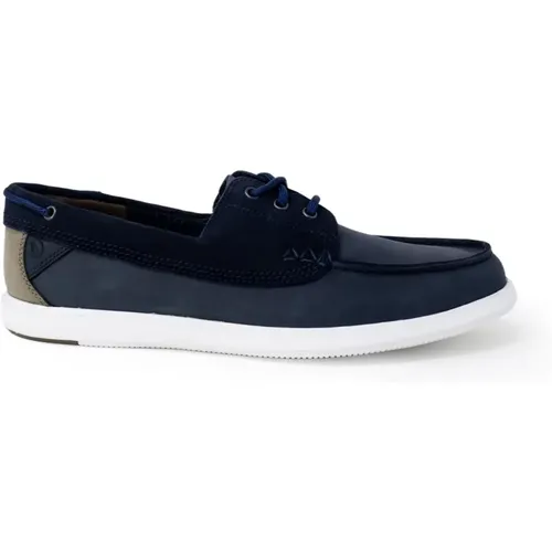 Blaue Leder Slip-On Mokassin für Männer - Clarks - Modalova