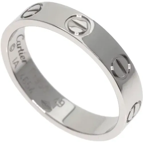 Pre-owned Platinum rings , female, Sizes: ONE SIZE - Cartier Vintage - Modalova