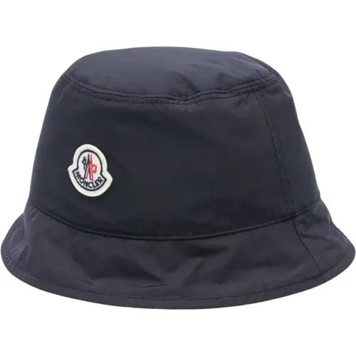 Blauer Wendbarer Logo-Patch-Hut , Herren, Größe: L - Moncler - Modalova