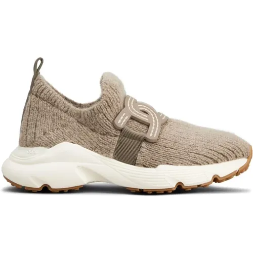 Knitted Chain-Link Sneakers , female, Sizes: 6 UK, 6 1/2 UK, 3 1/2 UK, 5 1/2 UK, 7 UK, 3 UK, 8 UK, 5 UK, 4 1/2 UK - TOD'S - Modalova