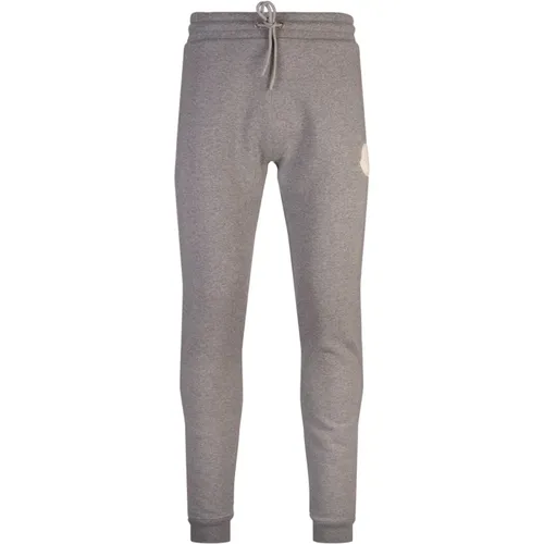 Slim Fit Grey Joggers with Patch , male, Sizes: L - Moncler - Modalova