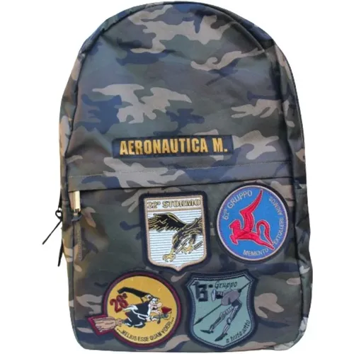 Camouflage Backpack , unisex, Sizes: ONE SIZE - aeronautica militare - Modalova