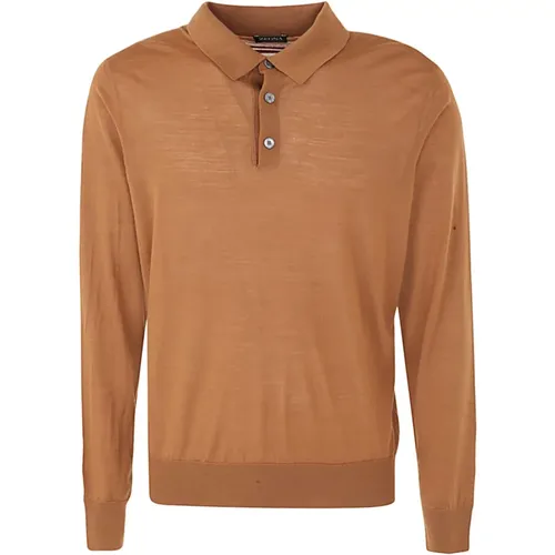 High performance long sleeves polo in wool , male, Sizes: 3XL, 2XL, L - Ermenegildo Zegna - Modalova