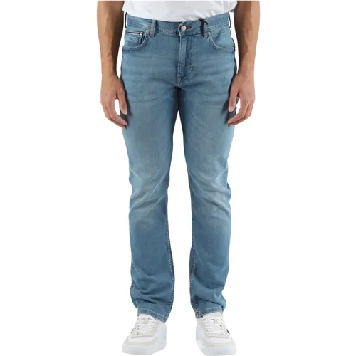 Denim Jeans Straight Fit Five Pockets , male, Sizes: W32, W38, W36, W29, W31, W30, W34, W33 - Tommy Hilfiger - Modalova