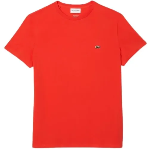 Rote T-Shirt und Polo Kollektion , Herren, Größe: 2XL - Lacoste - Modalova