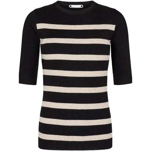 Stripe Midi Sleeve Knit - , female, Sizes: M - Co'Couture - Modalova