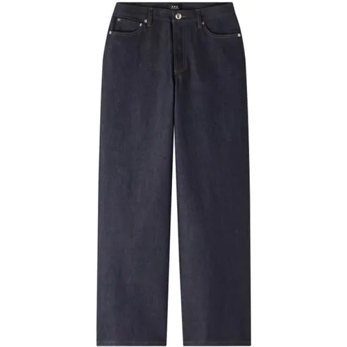 Er Wide Leg Japanische Denim Jeans , Damen, Größe: W31 - A.P.C. - Modalova