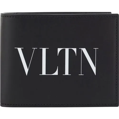 Leather Wallet with Logo Detail , male, Sizes: ONE SIZE - Valentino Garavani - Modalova