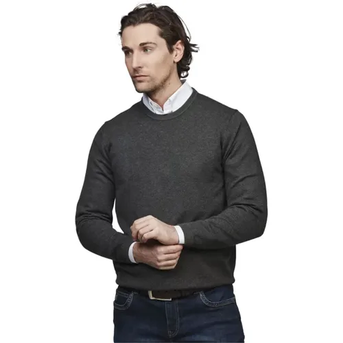 Grüner Fischgrätenstrickpullover - HANSEN & JACOB - Modalova