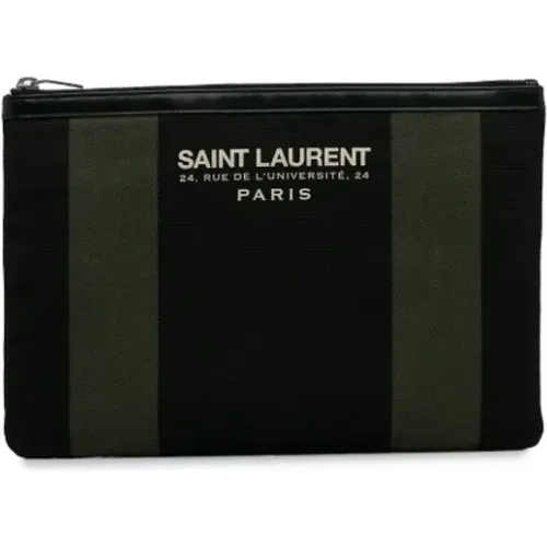 Pre-owned Canvas clutches , female, Sizes: ONE SIZE - Yves Saint Laurent Vintage - Modalova