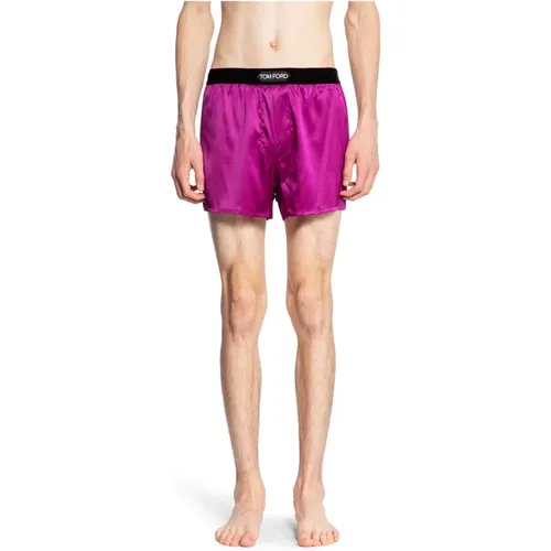 Samt Taillenband Seiden Boxershorts , Herren, Größe: M - Tom Ford - Modalova