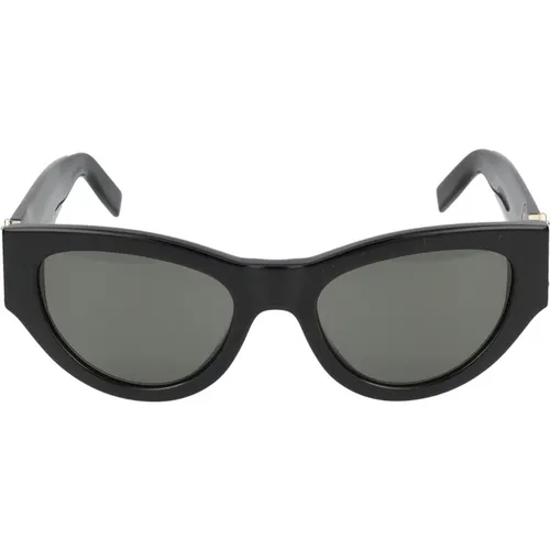 Klassische Schwarze Sonnenbrille SL M94 , Damen, Größe: 53 MM - Saint Laurent - Modalova