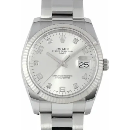 Pre-owned Silver Metal Rolex Watch , female, Sizes: ONE SIZE - Rolex Vintage - Modalova