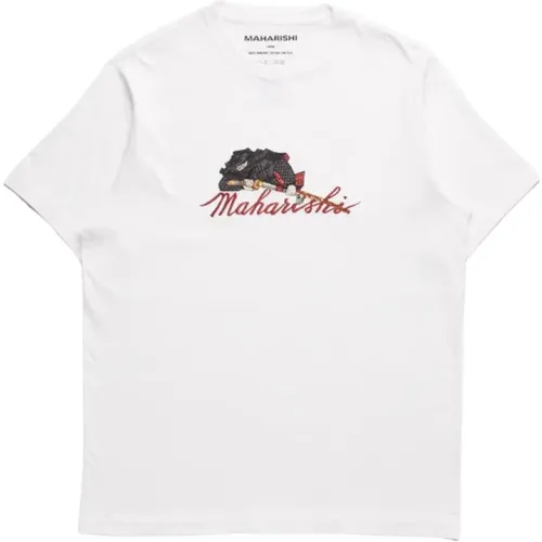 Embroidered T-Shirt , female, Sizes: XS, S, M - Maharishi - Modalova