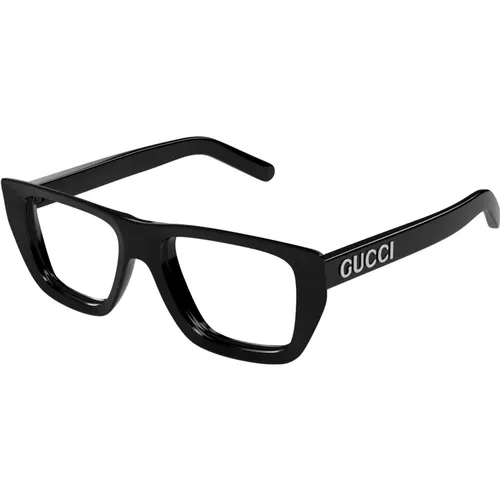 Mode Brille Schwarzer Rahmen , Herren, Größe: 52 MM - Gucci - Modalova