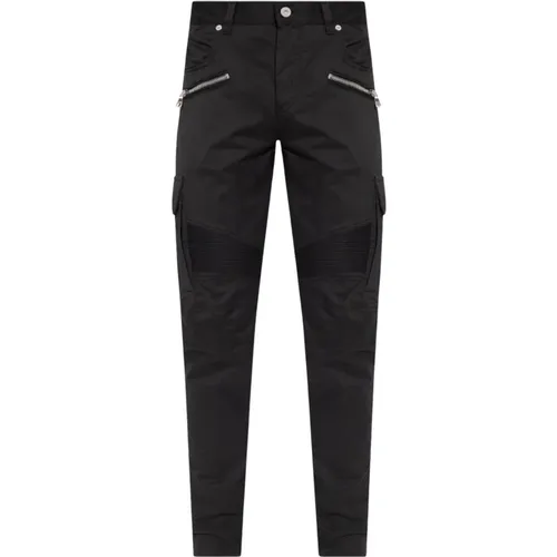 Trousers with pockets , male, Sizes: W30, W34, W31 - Balmain - Modalova