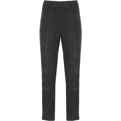 Corduroy Elastic Waist Trousers , female, Sizes: L - D.Exterior - Modalova