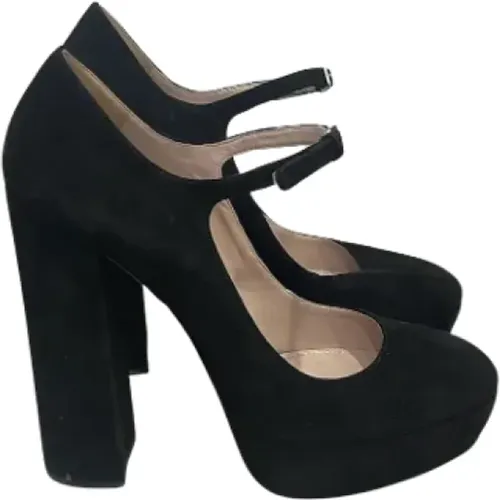Pre-owned Suede heels , female, Sizes: 6 UK - Miu Miu Pre-owned - Modalova