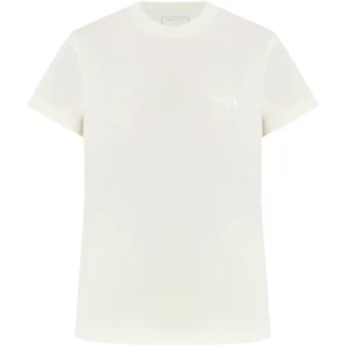 Rundhalsausschnitt Kurzarm T-Shirt , Damen, Größe: L - Y-3 - Modalova