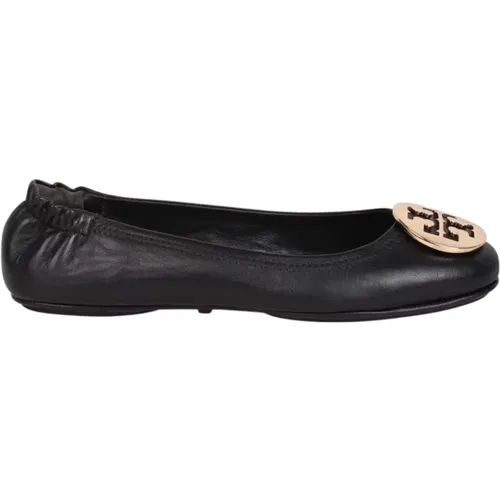 Gold Logo Ballerinas with Application , female, Sizes: 3 UK, 4 UK, 5 UK, 7 UK, 6 UK, 4 1/2 UK - TORY BURCH - Modalova