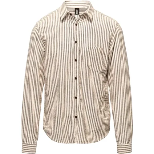 Linen/Cotton Striped Shirt , male, Sizes: S, XL - BomBoogie - Modalova