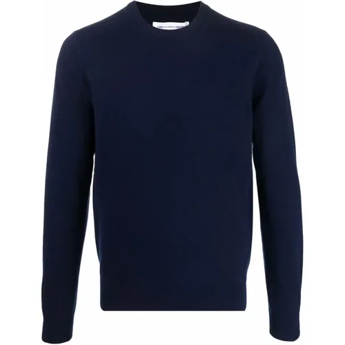 Blauer Wollpullover mit Rundhalsausschnitt , Herren, Größe: XL - Comme des Garçons - Modalova