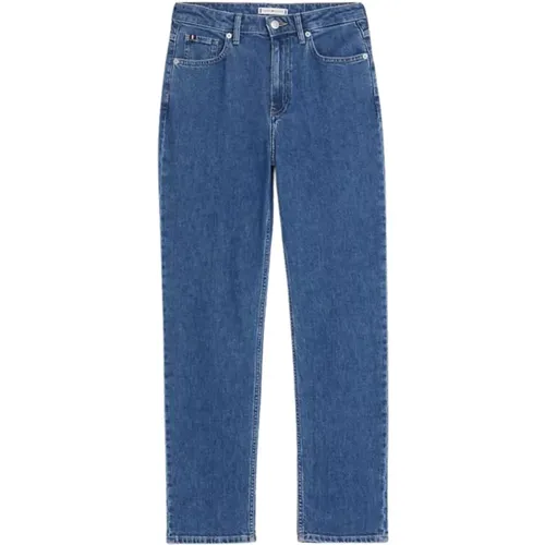 Hoch taillierte gerade geschnittene Jeans - Tommy Hilfiger - Modalova