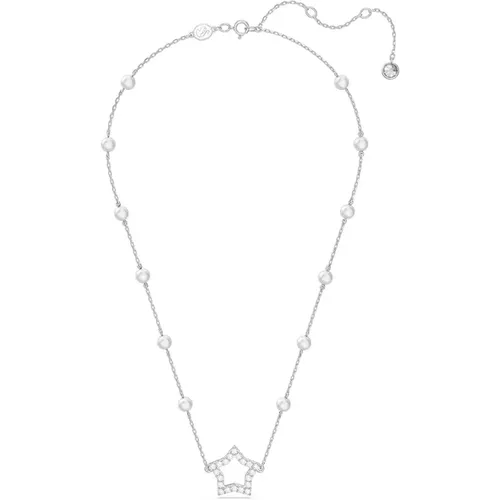 Stella Crystal Pearl Necklace , female, Sizes: ONE SIZE - Swarovski - Modalova