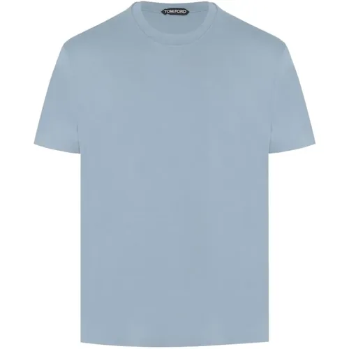 Sky Lyocell Cotton T-Shirt , male, Sizes: M, 2XL - Tom Ford - Modalova