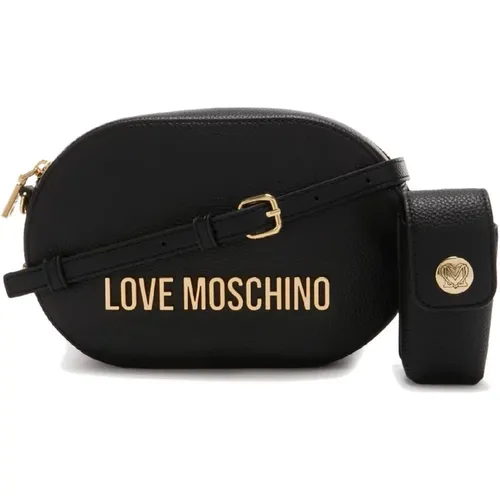 Shoulder Bag with Metal Logo Lettering , female, Sizes: ONE SIZE - Love Moschino - Modalova