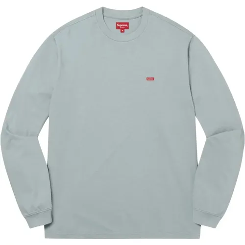 Limitierte Auflage Box Logo Tee Light Slate , Herren, Größe: S - Supreme - Modalova