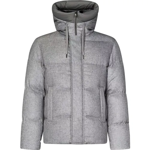 Grey Bomber Jacket Elegant Tailored Fit , male, Sizes: L, XL, M, 2XL - Herno - Modalova