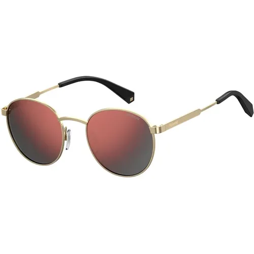 Goldene Metall-Sonnenbrille Retro-Stil - Polaroid - Modalova