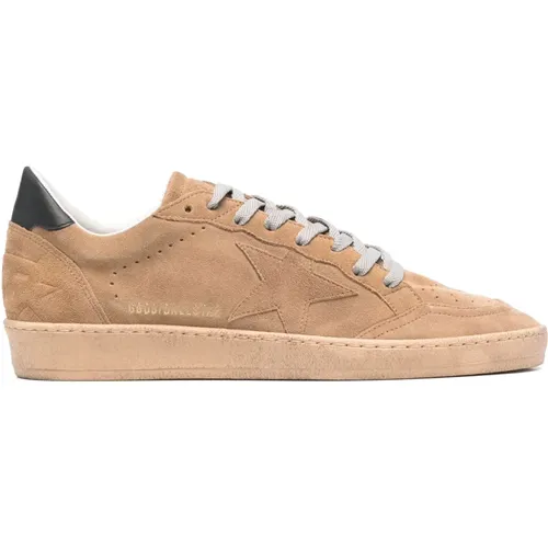 Suede Ballstar Sneakers mit Lederabsatz , Herren, Größe: 43 EU - Golden Goose - Modalova