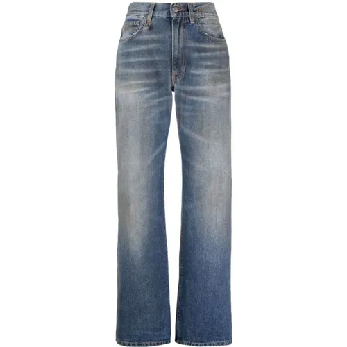 Steel Blue Straight-Leg Jeans R13 - R13 - Modalova