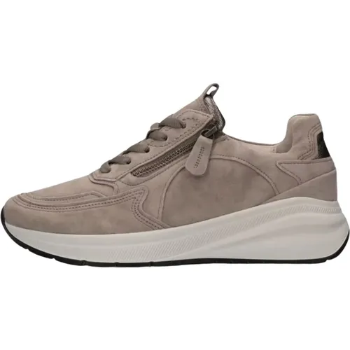 Low Top Sneakers Stylischer Reißverschluss , Damen, Größe: 36 EU - Gabor - Modalova