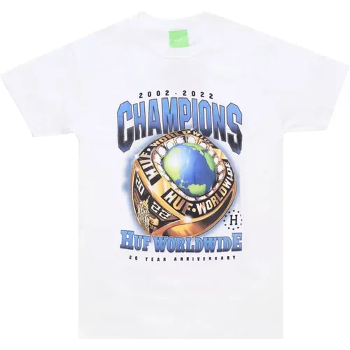 Champions Tee Weiß Herren T-Shirt , Herren, Größe: L - HUF - Modalova