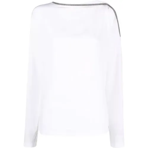 Womens Clothing Knitwear Bianco Noos , female, Sizes: S, XS - BRUNELLO CUCINELLI - Modalova