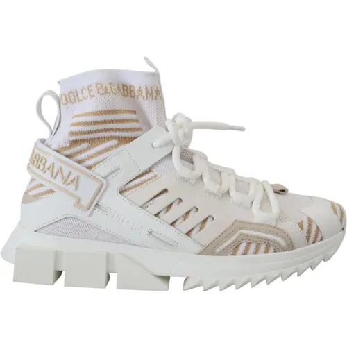 Weiße Beige Sorrento Sneakers - Dolce & Gabbana - Modalova