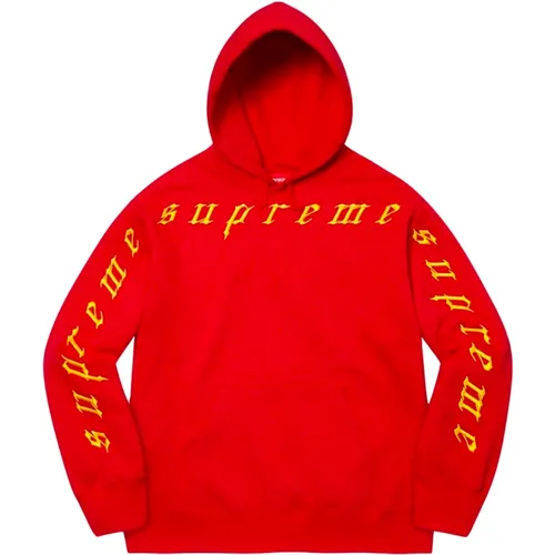 Limitierte Auflage Erhöhte Stickerei Kapuzenpullover Rot - Supreme - Modalova