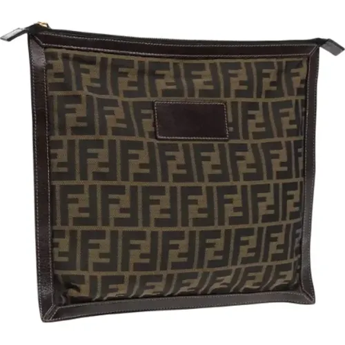 Pre-owned Canvas clutches , Damen, Größe: ONE Size - Fendi Vintage - Modalova