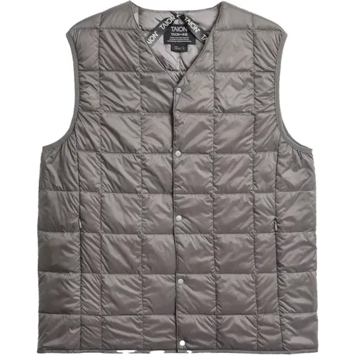 Basic V-neck Buttoned Inner Down Jacket , male, Sizes: 2XL, M, XL, L - Taion - Modalova