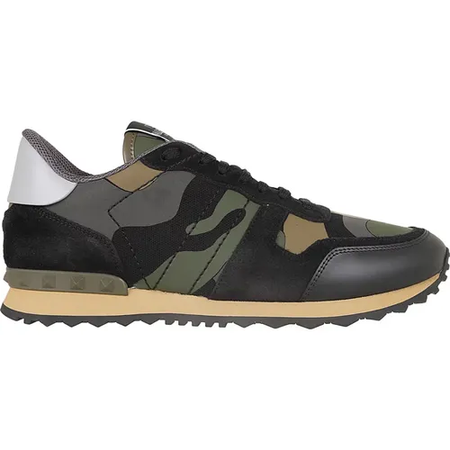 Camouflage Rockrunner Sneaker , male, Sizes: 7 1/2 UK, 11 UK, 7 UK, 10 UK, 9 1/2 UK, 8 1/2 UK, 9 UK, 6 UK - Valentino Garavani - Modalova