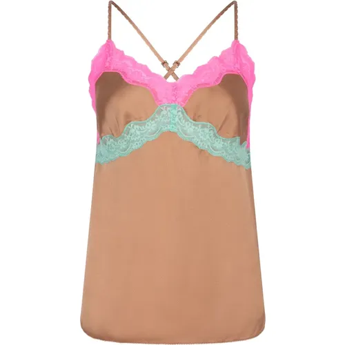 Floral Lace Camisole Top , female, Sizes: M, L - love stories - Modalova